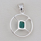 925 Sterling Silver Apatite Pendant