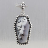 Natural Dendritic Opal Silver Pendant