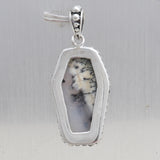 Natural Dendritic Opal Silver Pendant