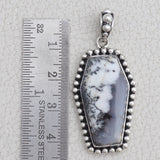 Natural Dendritic Opal Silver Pendant