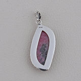 Rhodonite Gemstone Pendant Silver Pendant