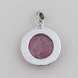 Rhodonite Gemstone Pendant Silver Pendant