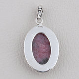 Rhodonite Gemstone Pendant Silver Pendant