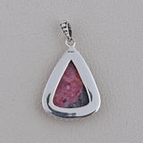 Rhodonite Gemstone Pendant Silver Pendant