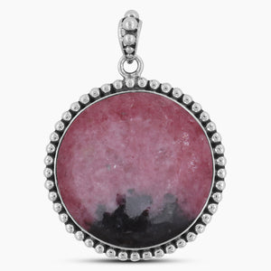 925 Sterling Silver Rhodonite Pendants