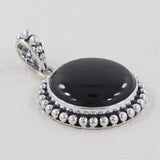 925 Sterling Silver Black Onyx Pendant