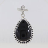 Black Onyx Gemstone 925 Sterling Silver Pendant