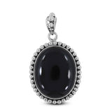 Black Onyx Gemstone 925 Sterling Silver Pendant