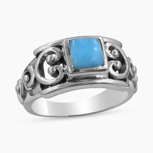 Larimar Silver Ring