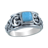 Larimar Silver Ring