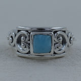 Larimar Silver Ring