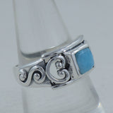 Larimar Silver Ring