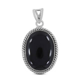 Black Onyx 925 Sterling Silver Pendant