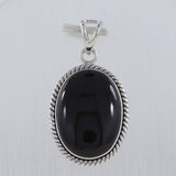 925 Sterling Silver Black Onyx Pendant