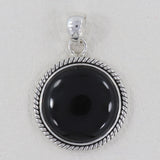 925 Sterling Silver Black Onyx Pendant