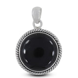 Black Onyx 925 Sterling Silver Pendant