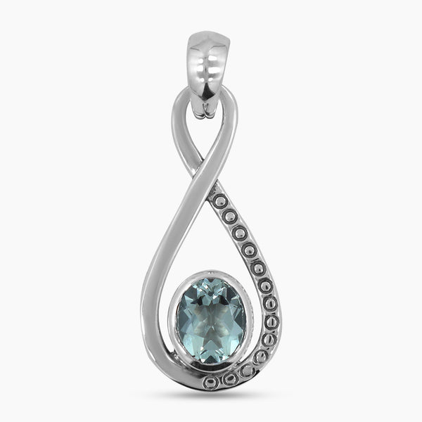 925 Silver Green Amethyst Pendant