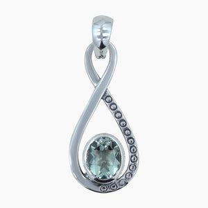 925 Silver Green Amethyst Pendant