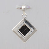 Natural Meteorite Silver Pendant