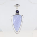 Azurite Quartz 925 Silver Pendant