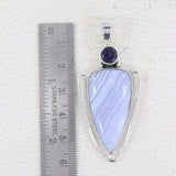 Azurite Quartz 925 Silver Pendant