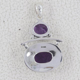 Raw Amethyst Silver Pendant