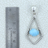 Natural Aquamarine Silver Pendant