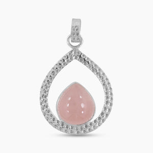 925 Sterling Silver Rose Quartz Pendants