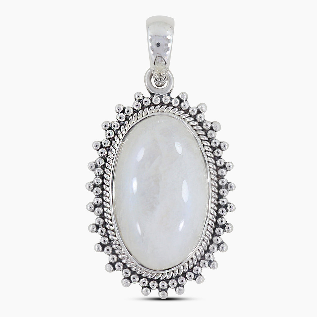 Rainbow Moonstone Silver Pendants