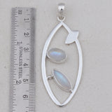 Natural Larimar Silver Pendant