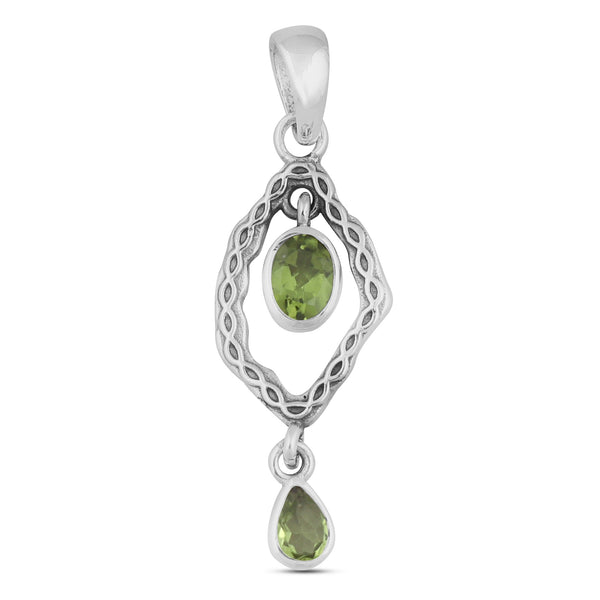 925 Sterling Silver Peridot Pendant