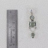 925 Silver Green Amethyst Pendants