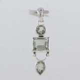 925 Silver Green Amethyst Pendants