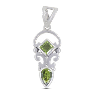 925 Sterling Silver Peridot Pendants