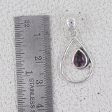 Pear Shape Amethyst Silver Designer Pendant