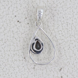 Pear Shape Amethyst Silver Designer Pendant