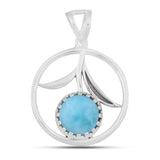 Larimar 925 Sterling Silver Pendant