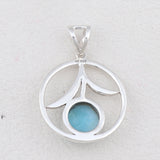 Larimar 925 Sterling Silver Pendant