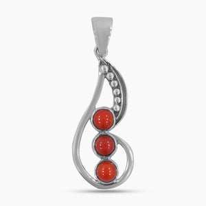 925 Silver Red Chilly Jasper Pendant