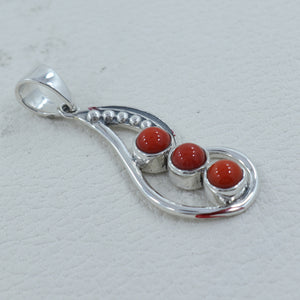 925 Silver Red Chilly Jasper Pendant
