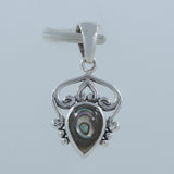 925 Sterling Silver Abalone Shell Pendant