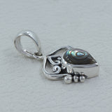 925 Sterling Silver Abalone Shell Pendant