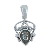 Abalone Shell Gemstone 925 Sterling Silver Pendant