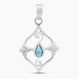 925 Sterling Silver Blue Topaz Pendants