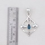 925 Starling Silver Blue Topaz Pendant