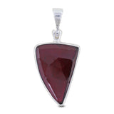 925 Sterling Silver Garnet Pendant