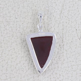 925 Sterling Silver Garnet Pendant