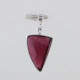 925 Sterling Silver Garnet Pendant