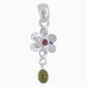 925 Sterling Silver Tourmaline Pendants