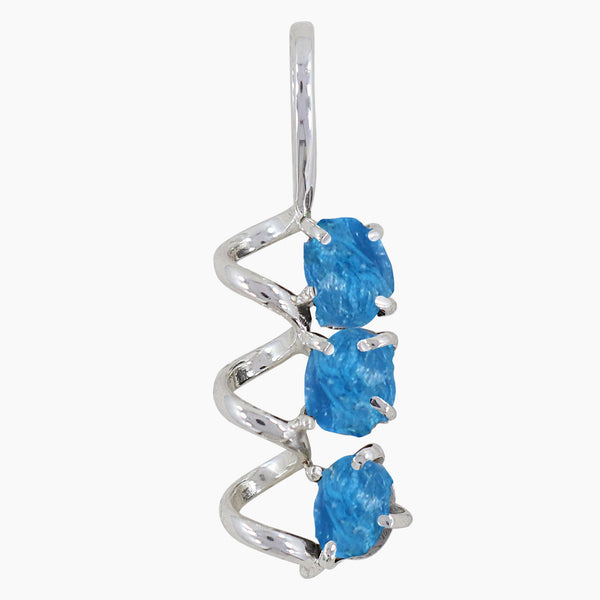 925 Sterling Silver Neon Apatite Pendant